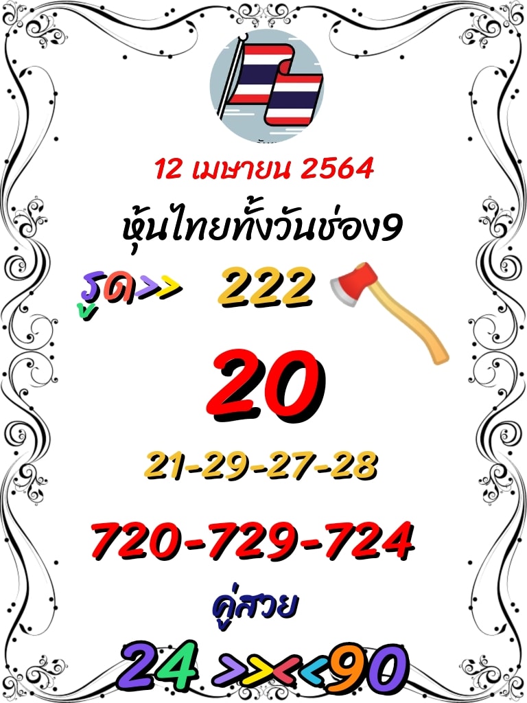 หวยหุ้นวันนี้ ชุดที่ 9