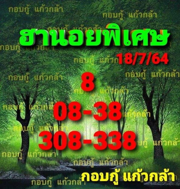 หวยฮานอย 18/7/64 ชุดที่ 4