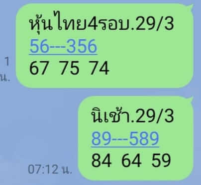 หวยหุ้นวันนี้ 29/3/66 ชุดที่ 10