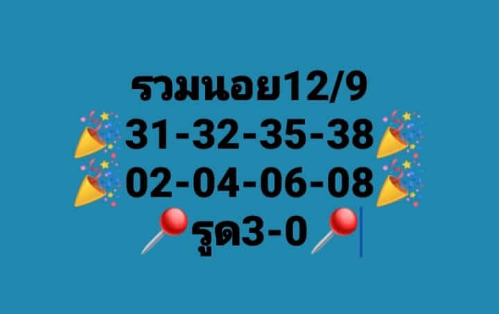 แนวทางหวยฮานอย 12/9/66 ชุดที่ 6