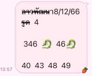 แนวทางหวยลาว 8/12/66 ชุดที่ 9