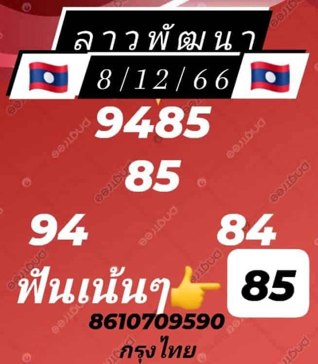 แนวทางหวยลาว 8/12/66 ชุดที่ 6